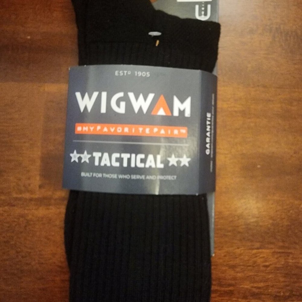 NWT WIGWAM MILITARY TACTICAL BOOT SOCKS Size Large Black